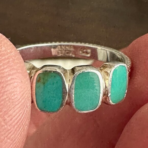 Anna Beck Turquoise Multi-Cushion Ring Silver - Picture 9 of 10